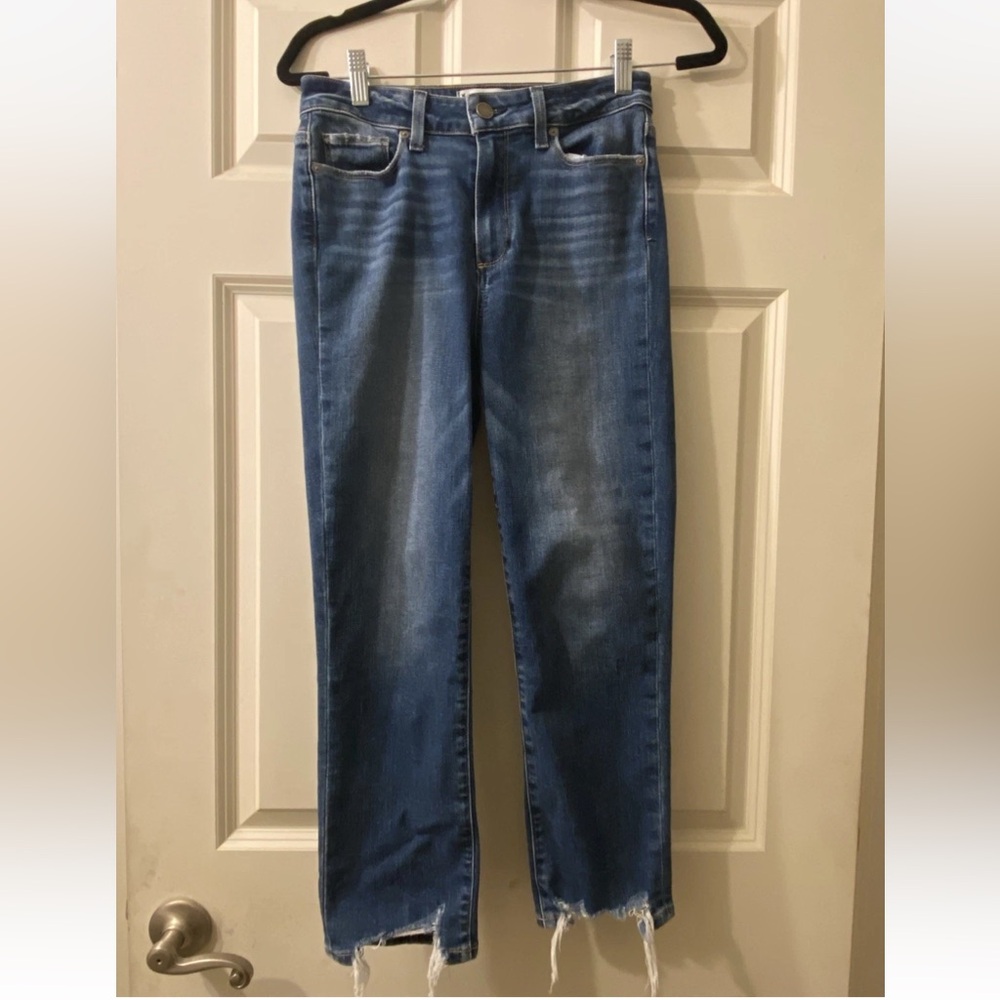 PAIGE Hoxton Slim Crop Women's Medium Blue Straight Leg Jeans